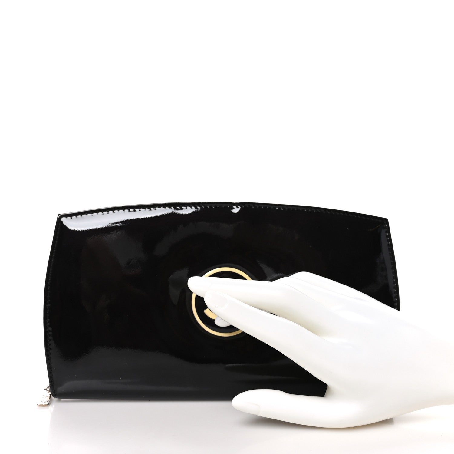 Chanel Patent Trousse Maquil Wallet Black 2 of 10