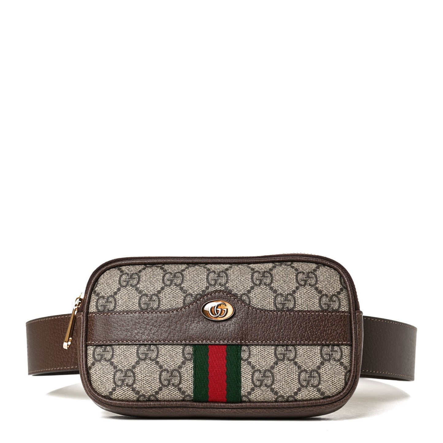 GG Supreme Monogram Ophidia Belted iPhone Case 85 34 Dark Brown