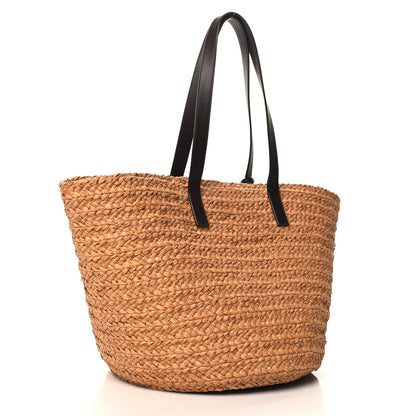 Saint Laurent Raffia Calfskin Medium Panier Tote 3 of 9