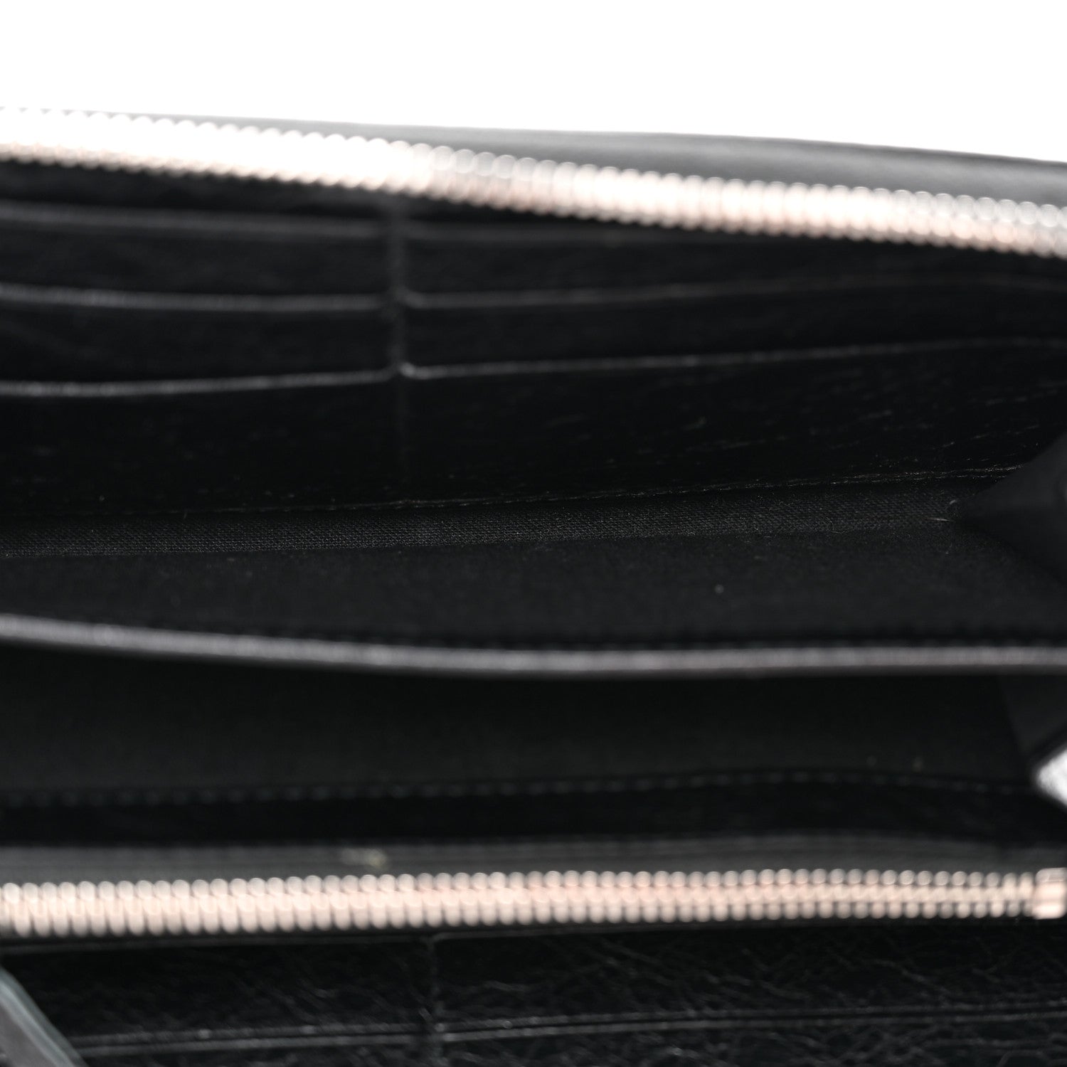 Balenciaga Agneau Classic Silver Hardware Continental Zip Around Wallet Black 5 of 11