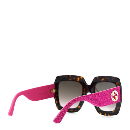 Gucci Square Frame GG0102S Sunglasses Glitter Pink Multi 4 of 9