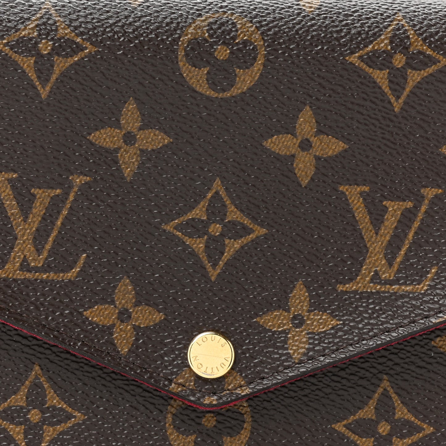 LOUIS VUITTON Monogram Pochette Felicie Chain Wallet Fuchsia