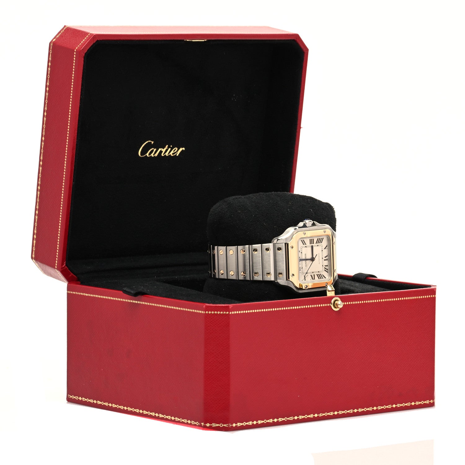 Cartier Stainless Steel 18K Yellow Gold 35mm Santos de Cartier Automatic Watch 5 of 5