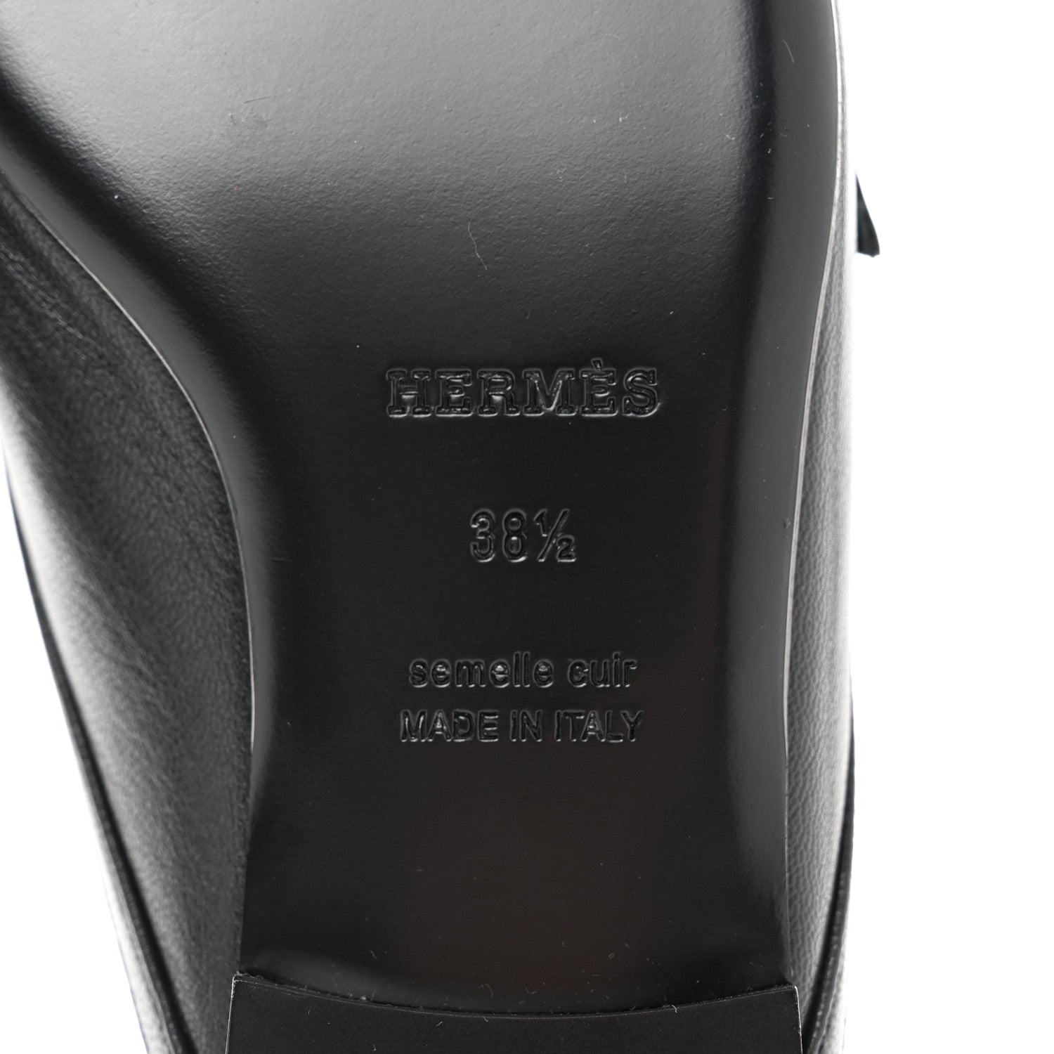 Hermes Goatskin Groupie Mules 38.5 Black 8 of 9