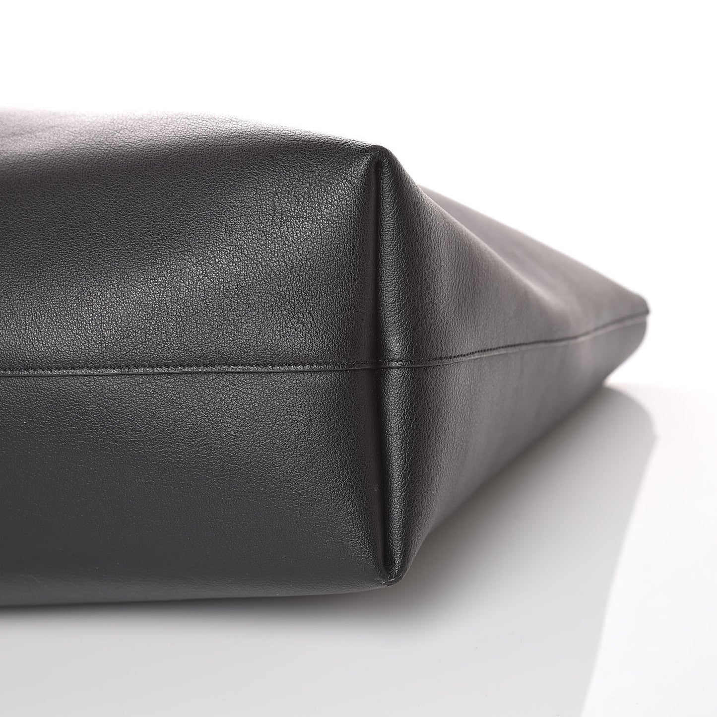 Calfskin Large Shopping Tote Black