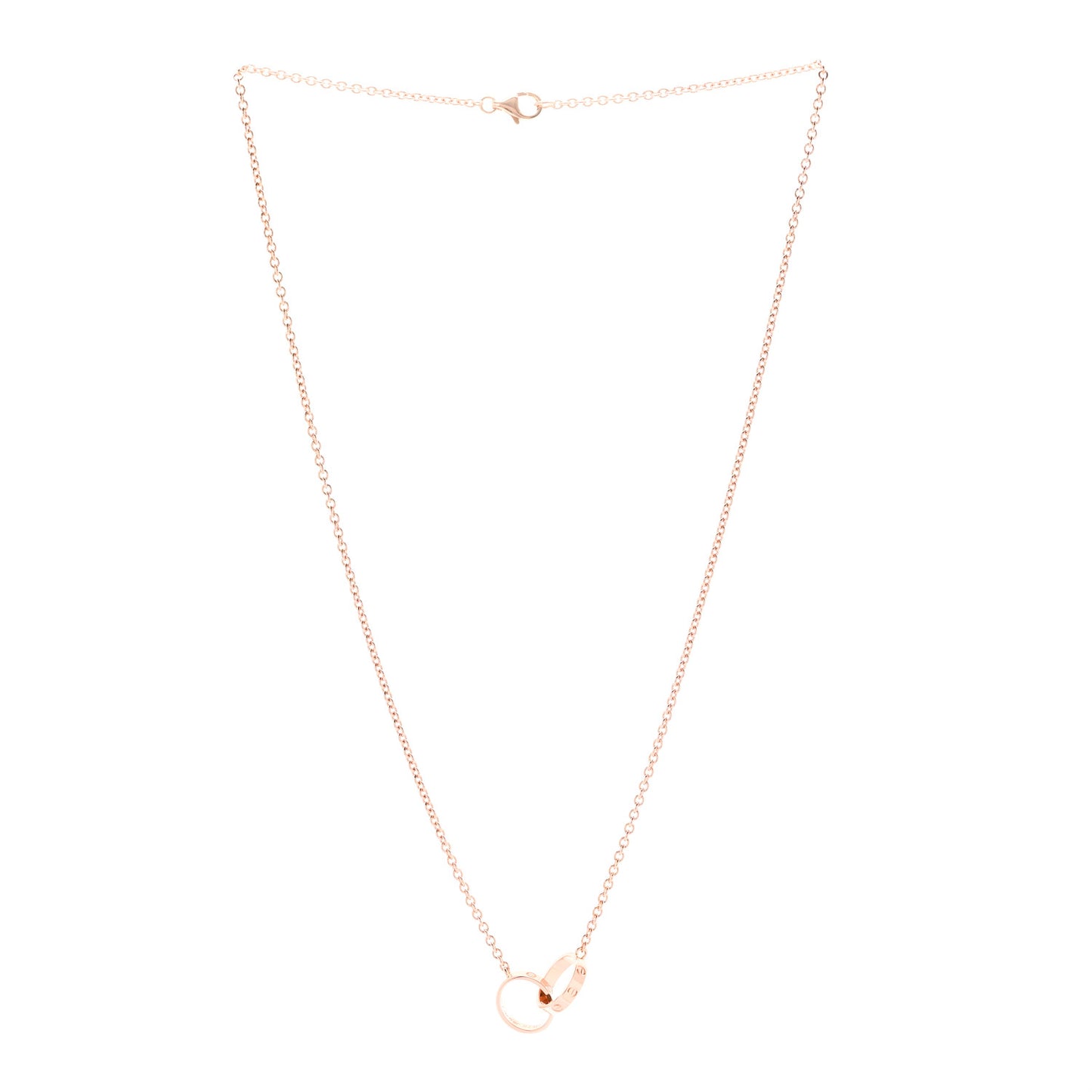 18K Pink Gold Interlocking LOVE Necklace