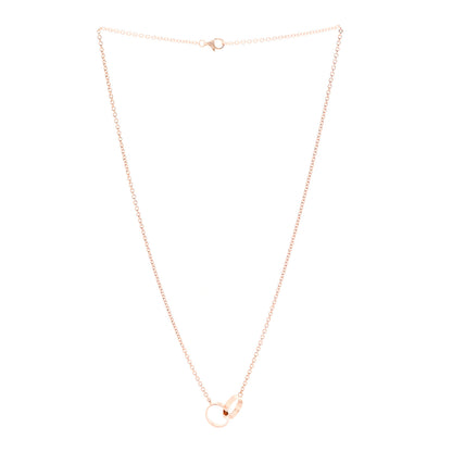 Cartier 18K Pink Gold Interlocking LOVE Necklace 3 of 6
