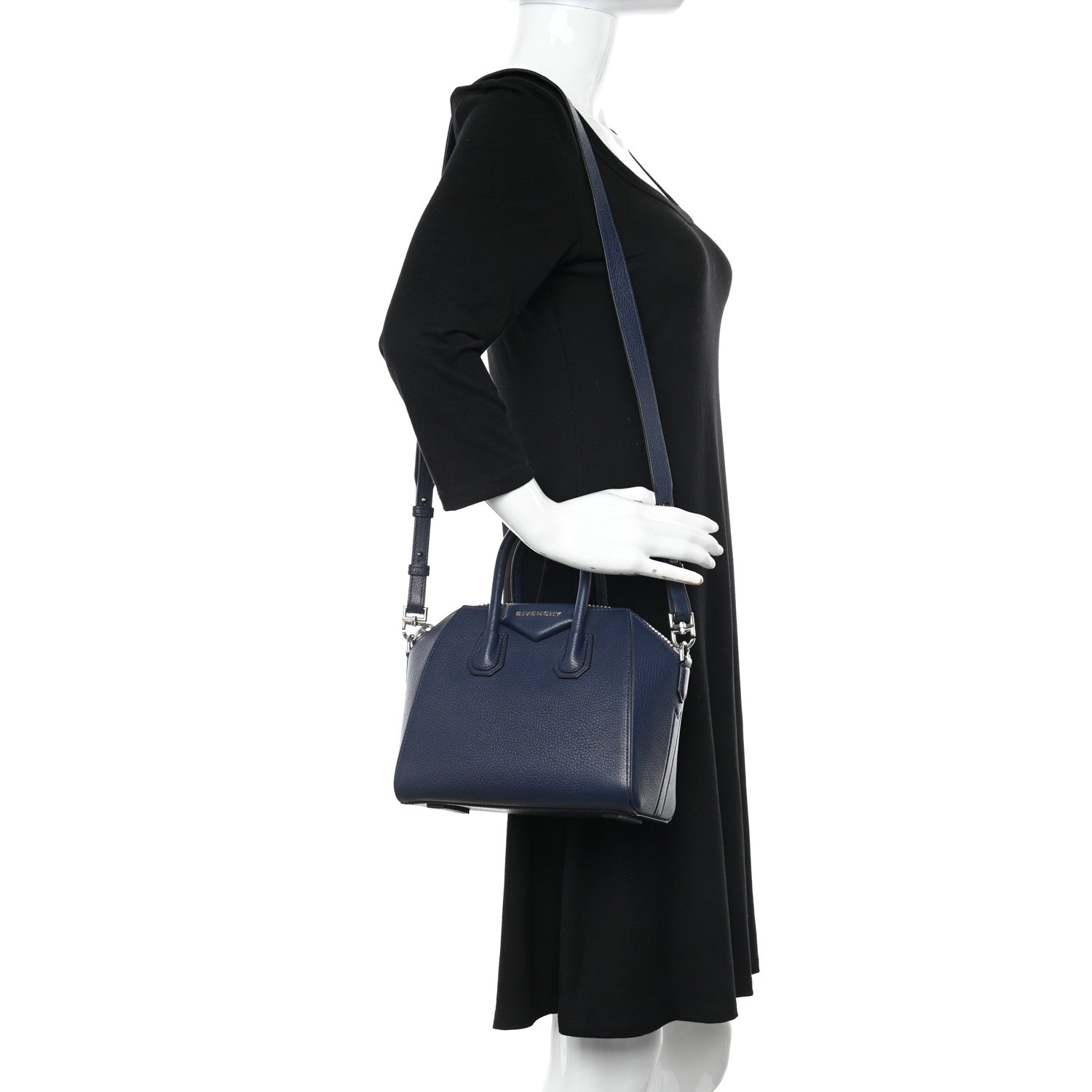 Givenchy Sugar Goatskin Mini Antigona Night Blue 2 of 10