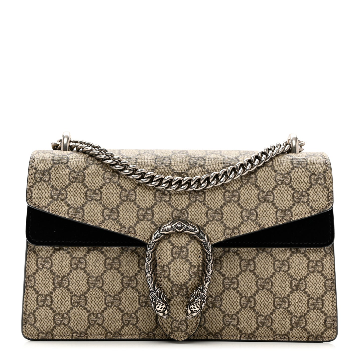 GG Supreme Monogram Small Dionysus Shoulder Bag Black