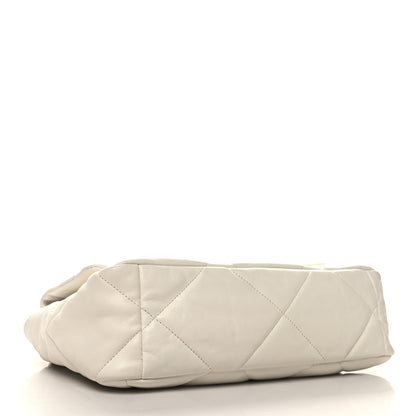 Chanel Lambskin Quilted Large Chanel 19 Flap White 4 of 11