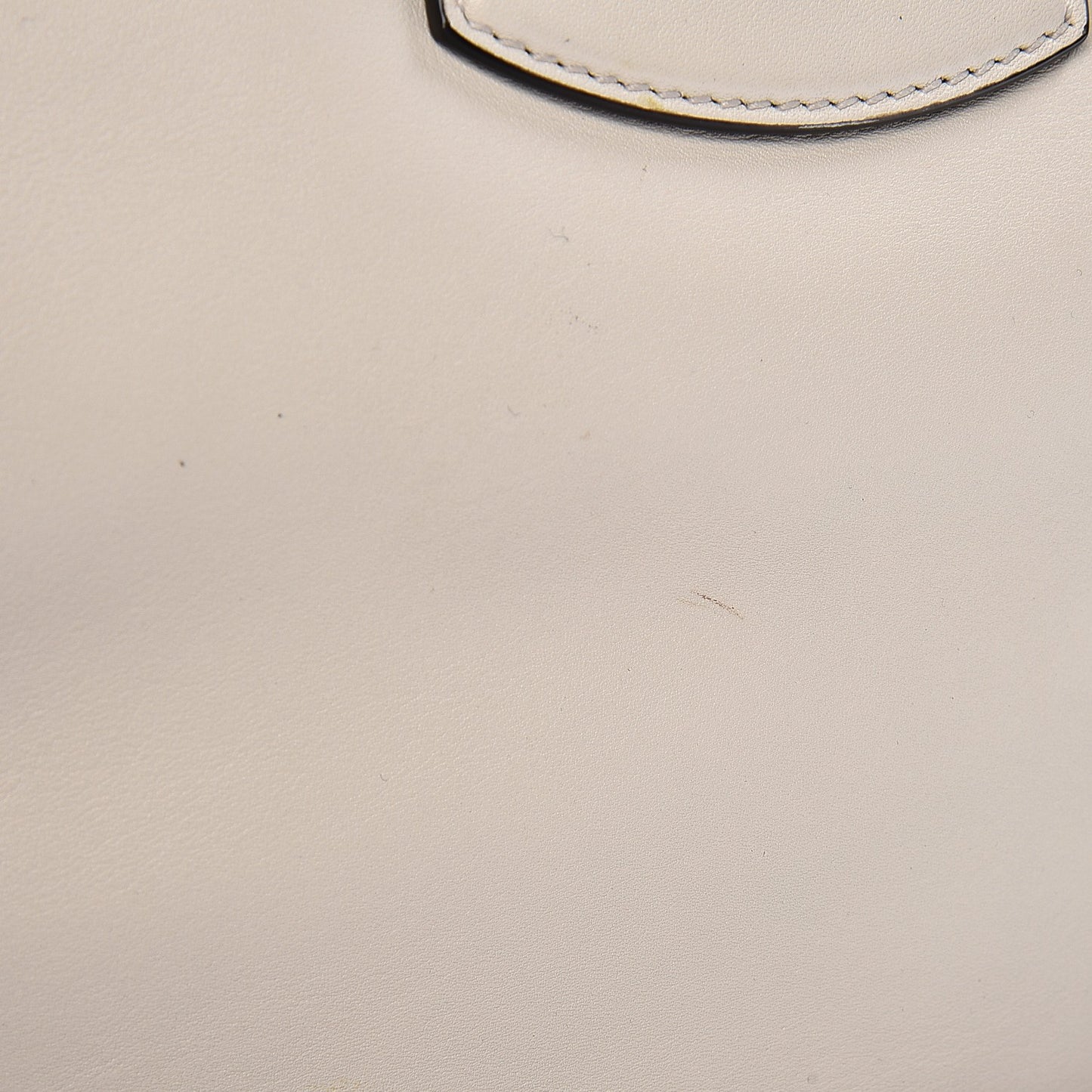 Calfskin Web Stripe Medium Dionysus Hobo White
