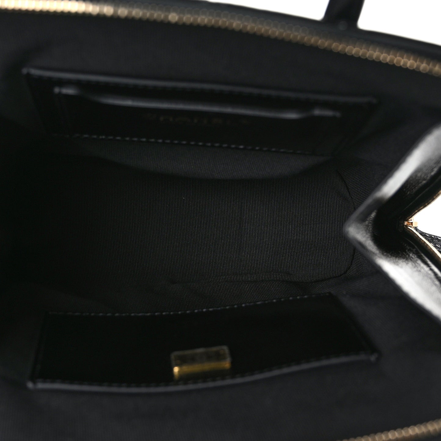 Shiny Calfskin My Pocket Backpack Black