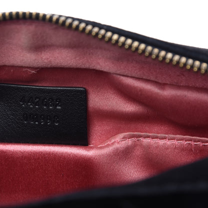 Gucci Velvet Matelasse Small GG Marmont Chain Shoulder Bag Black 9 of 10