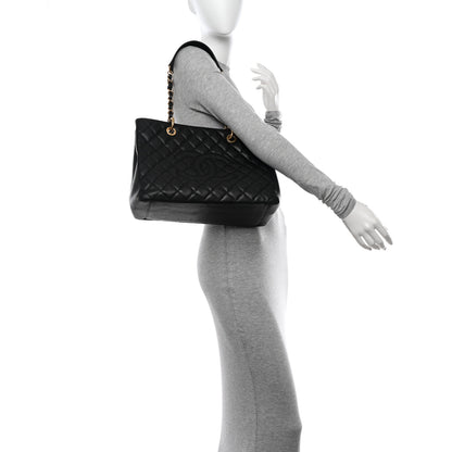 Chanel Caviar Quilted Grand Shopping Tote GST Black 2 of 17