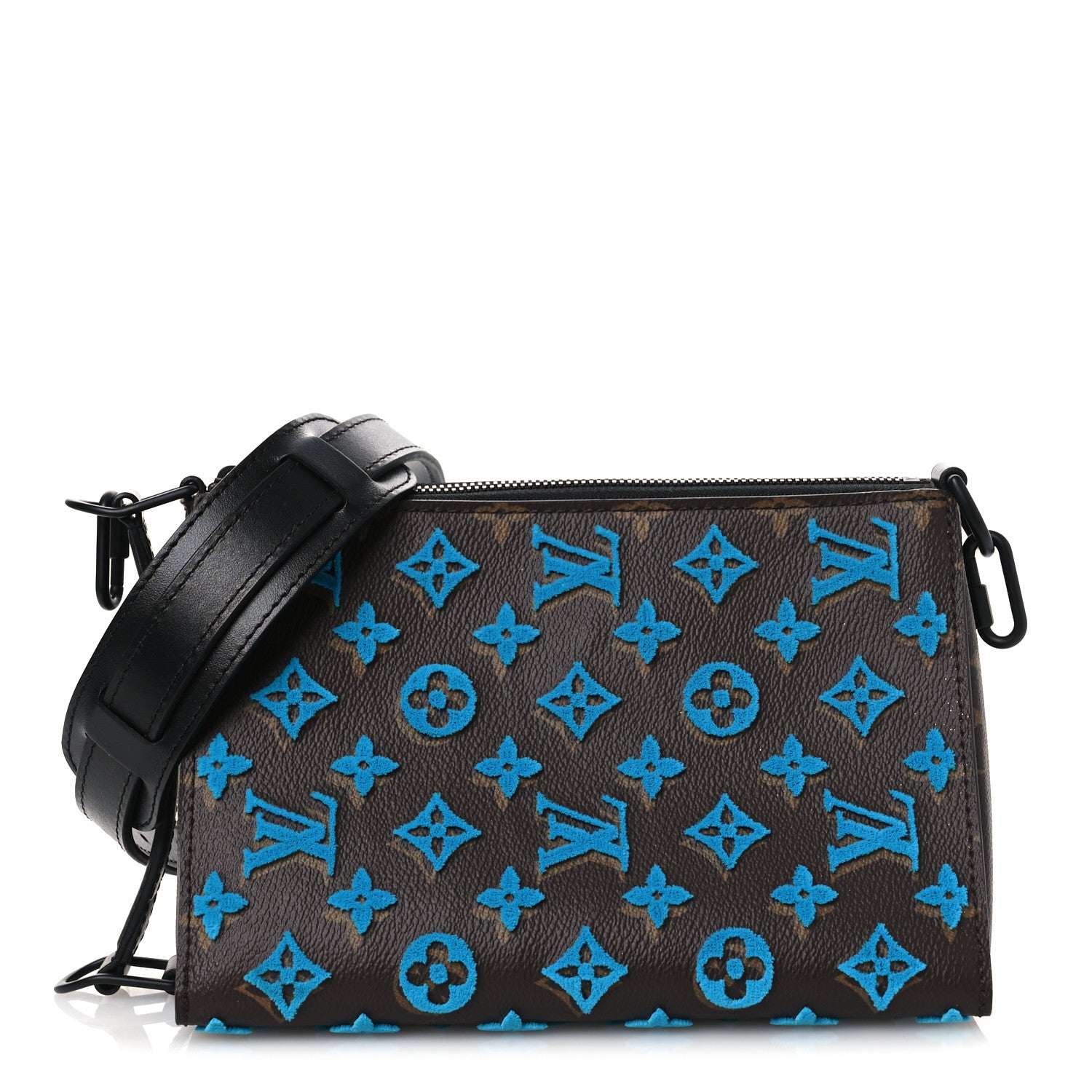 Louis Vuitton Monogram Tuffetage Triangle Messenger Turquoise 1 of 11