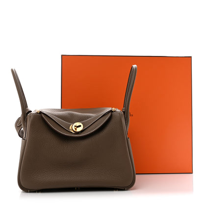Hermes Taurillon Clemence Lindy 26 Etoupe 21 of 21
