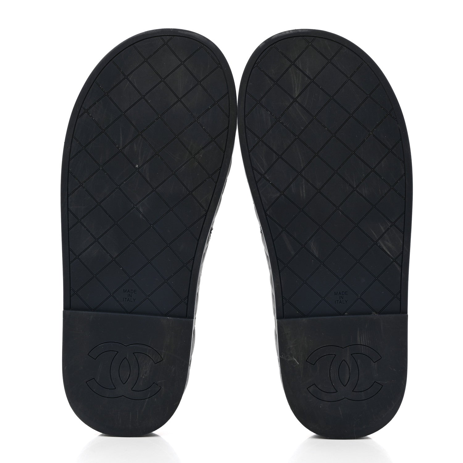 Chanel Lambskin Quilted CC Mules Sandals 39 Navy Blue 5 of 10