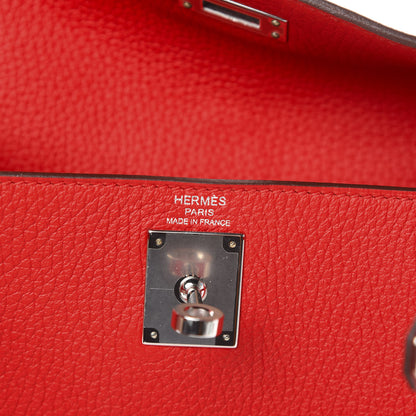Hermes Taurillon Clemence Kelly Ado Backpack Rouge De Coeur 5 of 11