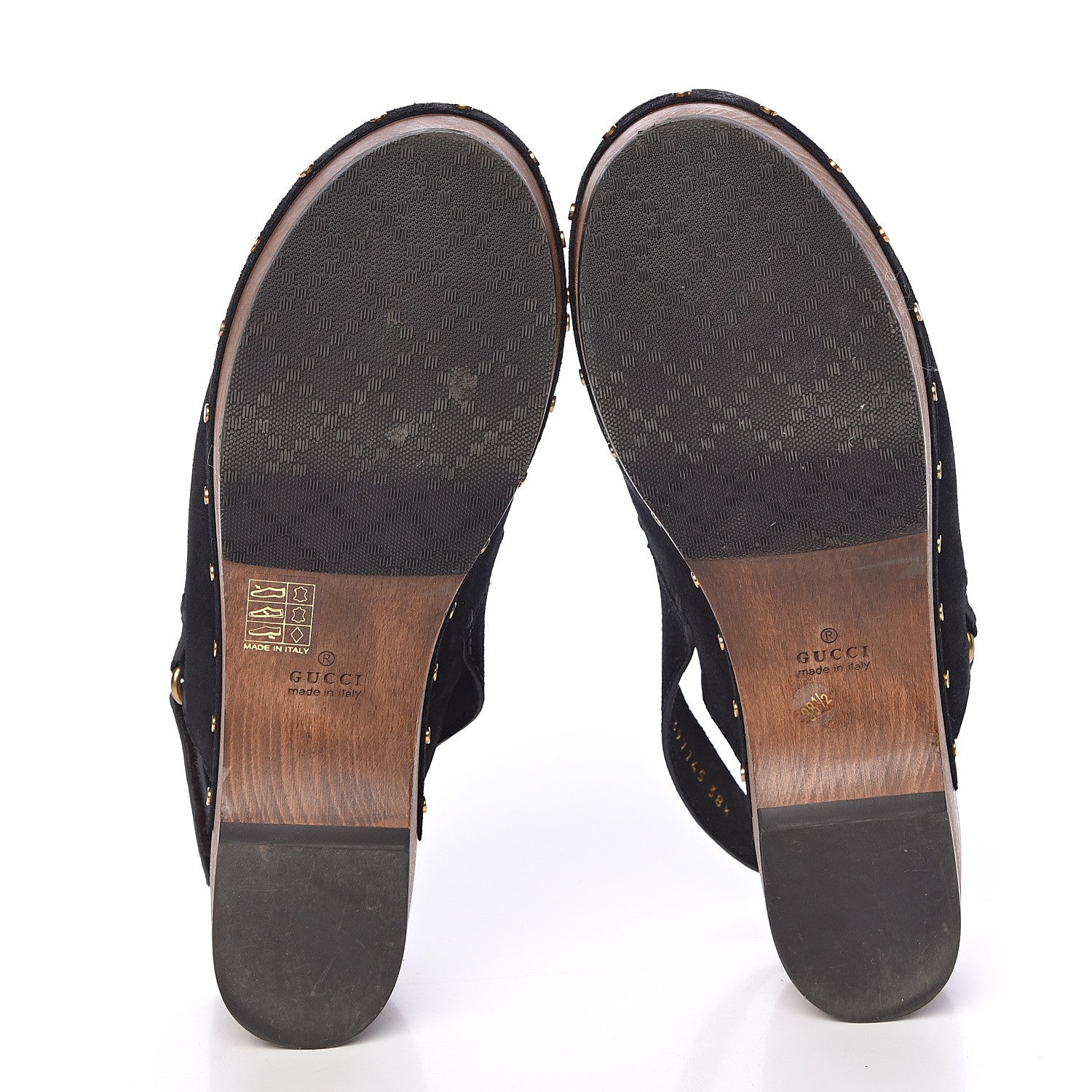 Gucci Suede Horsebit Amstel Slingback Clogs 38.5 Black 8 of 17