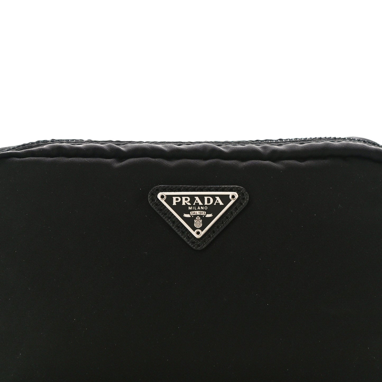 Tessuto Nylon Saffiano Pouch Black