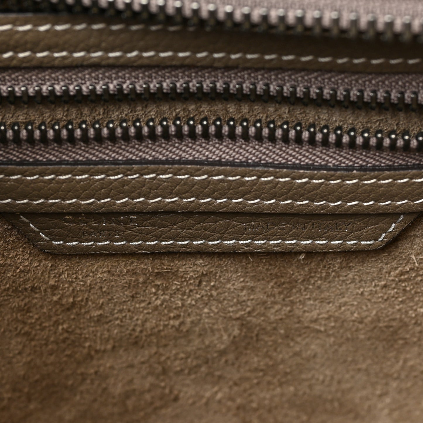Drummed Calfskin Micro Luggage Souris