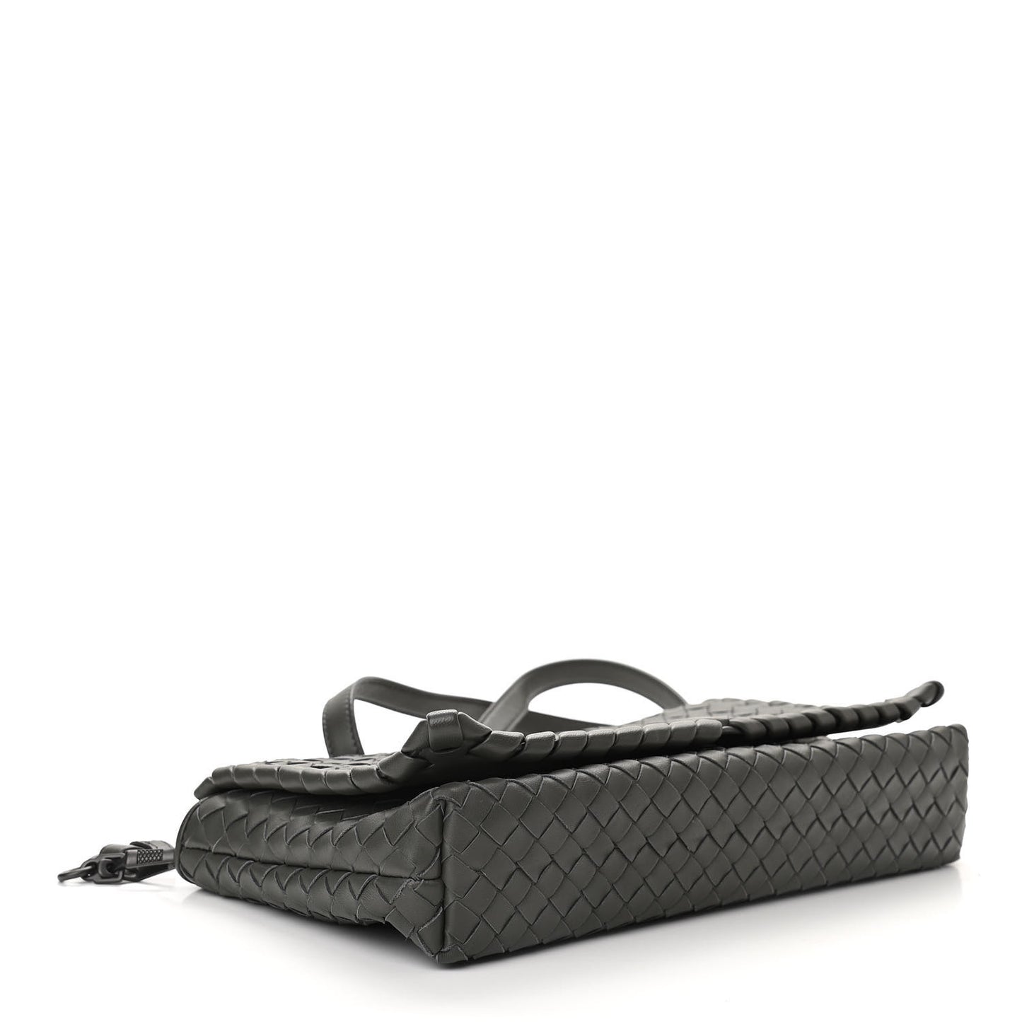 Nappa Intrecciato Dahlia Clutch Crossbody Light Grey