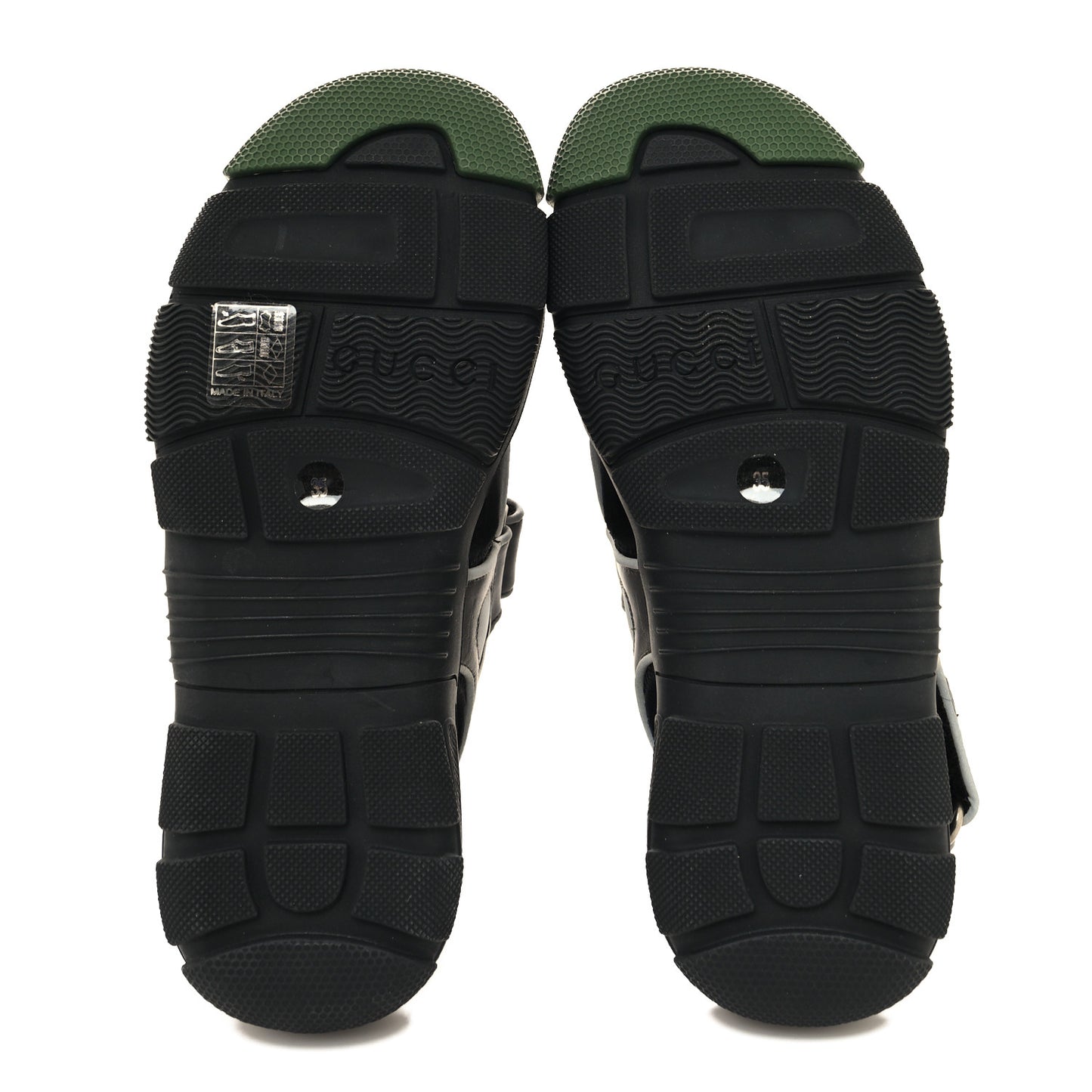 Mesh Fabric Tinsel Sport Sandals 35 Black Silver Green