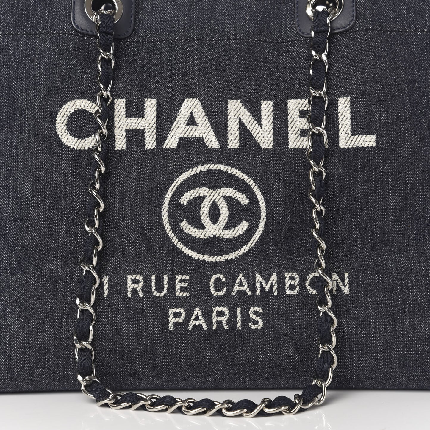 Denim Medium Deauville Tote Dark Blue