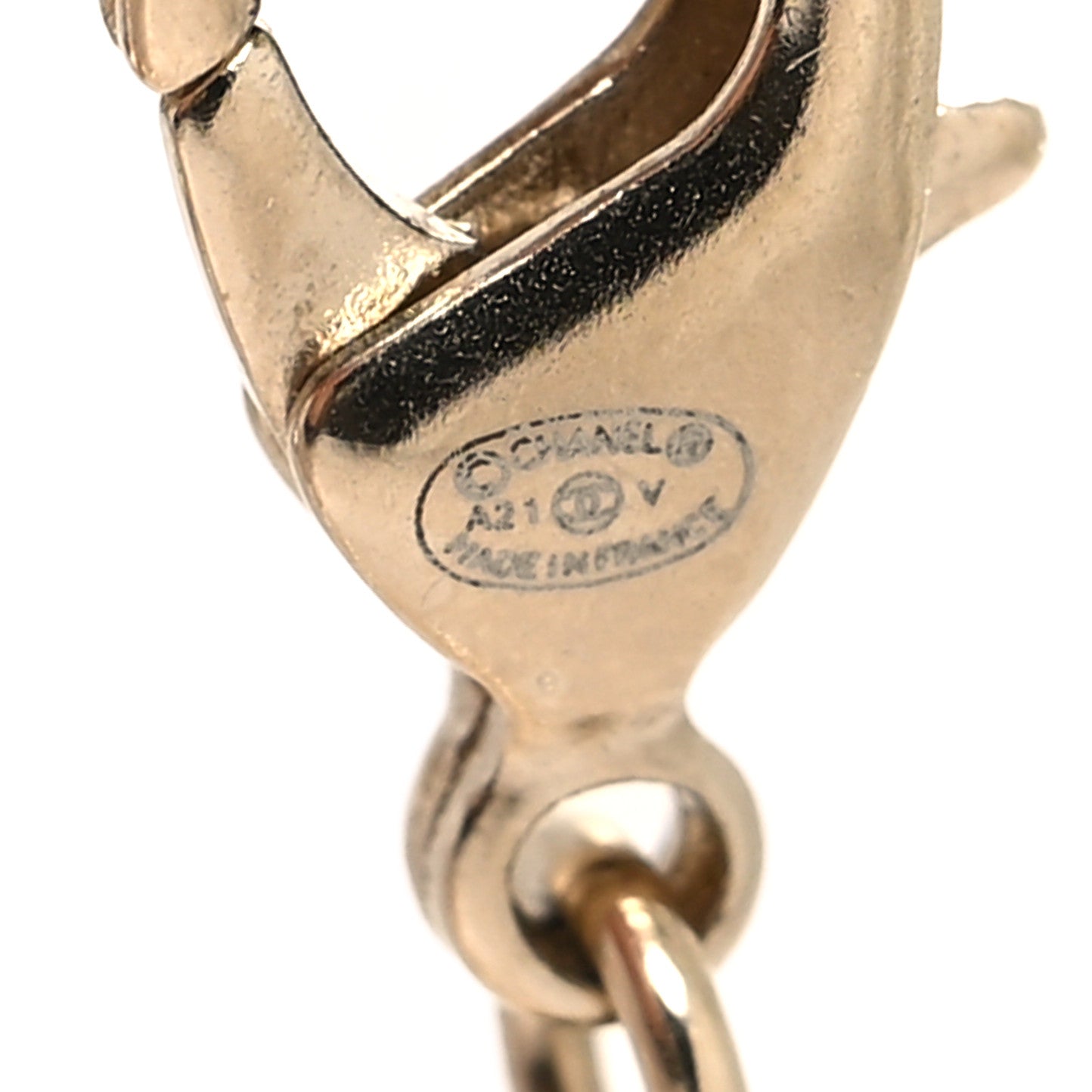 Pearl Crystal CC Bracelet Gold