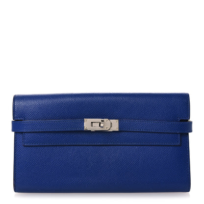 Hermes Epsom Kelly Longue Wallet Bleu Electrique 1 of 12