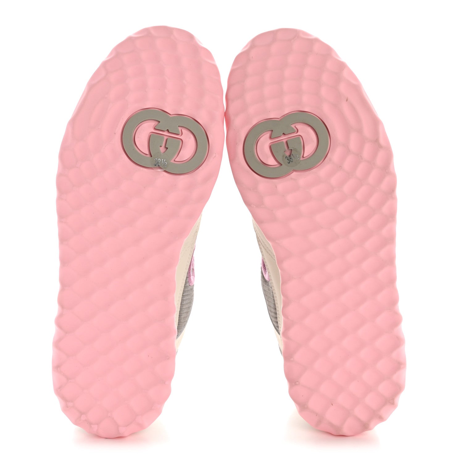 Gucci Dali Soft Calfskin Womens Mac80 Sneakers 38.5 Off White Grey Sky Light Rose 6 of 12