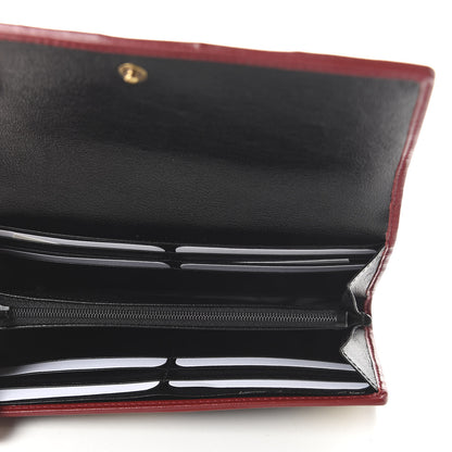 Gucci Azalea Calfskin Matelasse Diagonal Patchwork Torchon GG Marmont Continental Wallet Black Beige Romantic Cerise 5 of 11