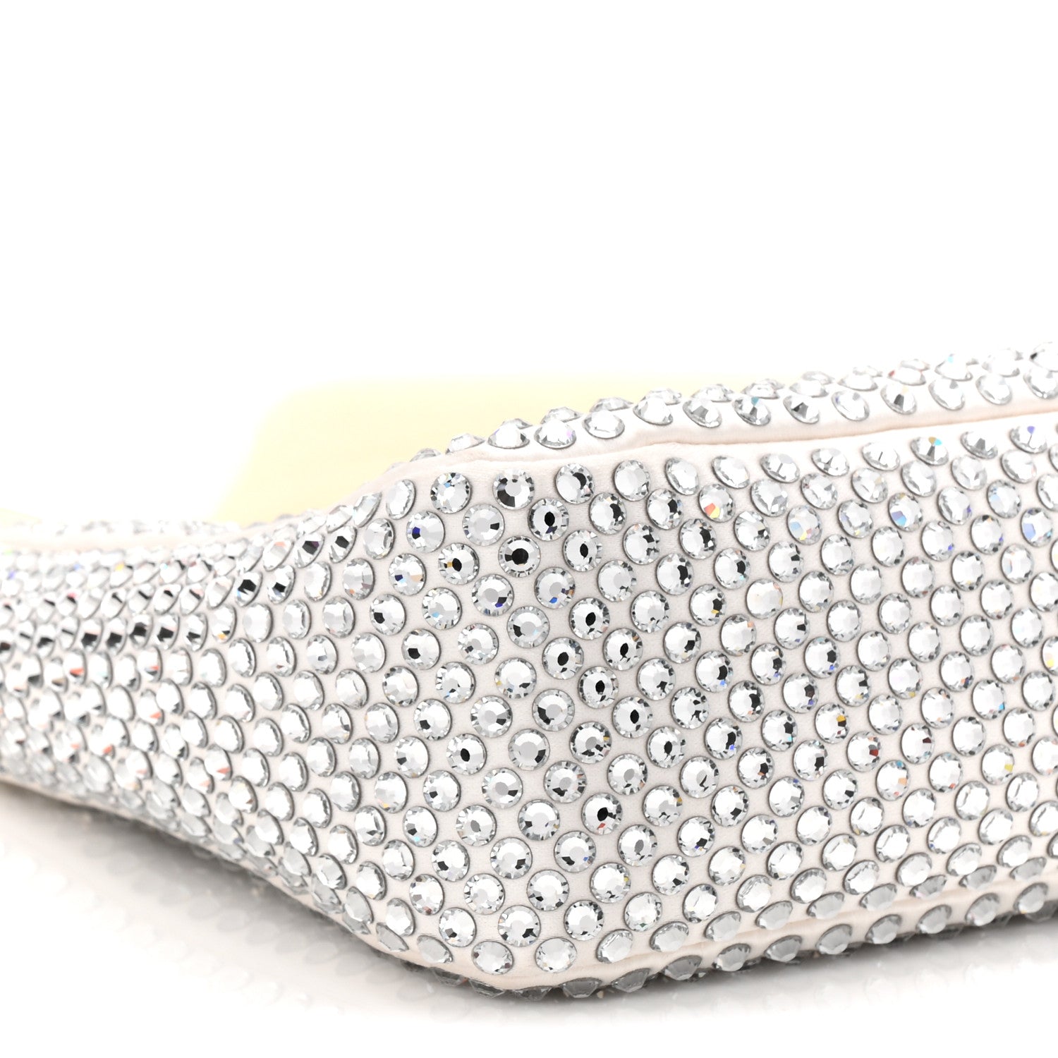 Prada Satin Crystal Mini Re-Edition 2000 Bag White 9 of 10