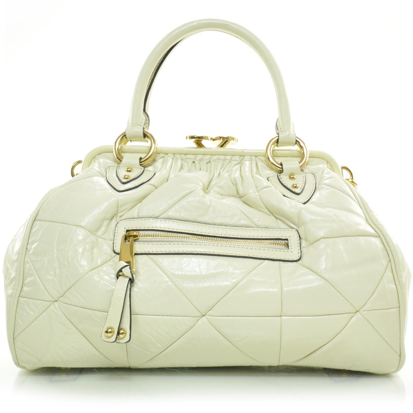 Leather Patchwork Stam Ivory
