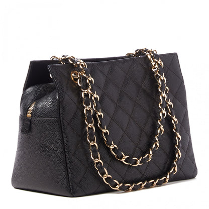 Chanel Caviar Quilted Petit Timeless Tote PTT Black 2 of 9