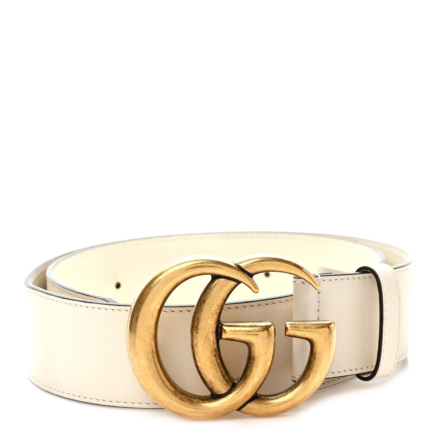 Calfskin Double G 40mm Belt 75 30 Mystic White
