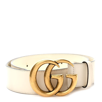 Gucci Calfskin Double G 40mm Belt 75 30 Mystic White 1 of 4