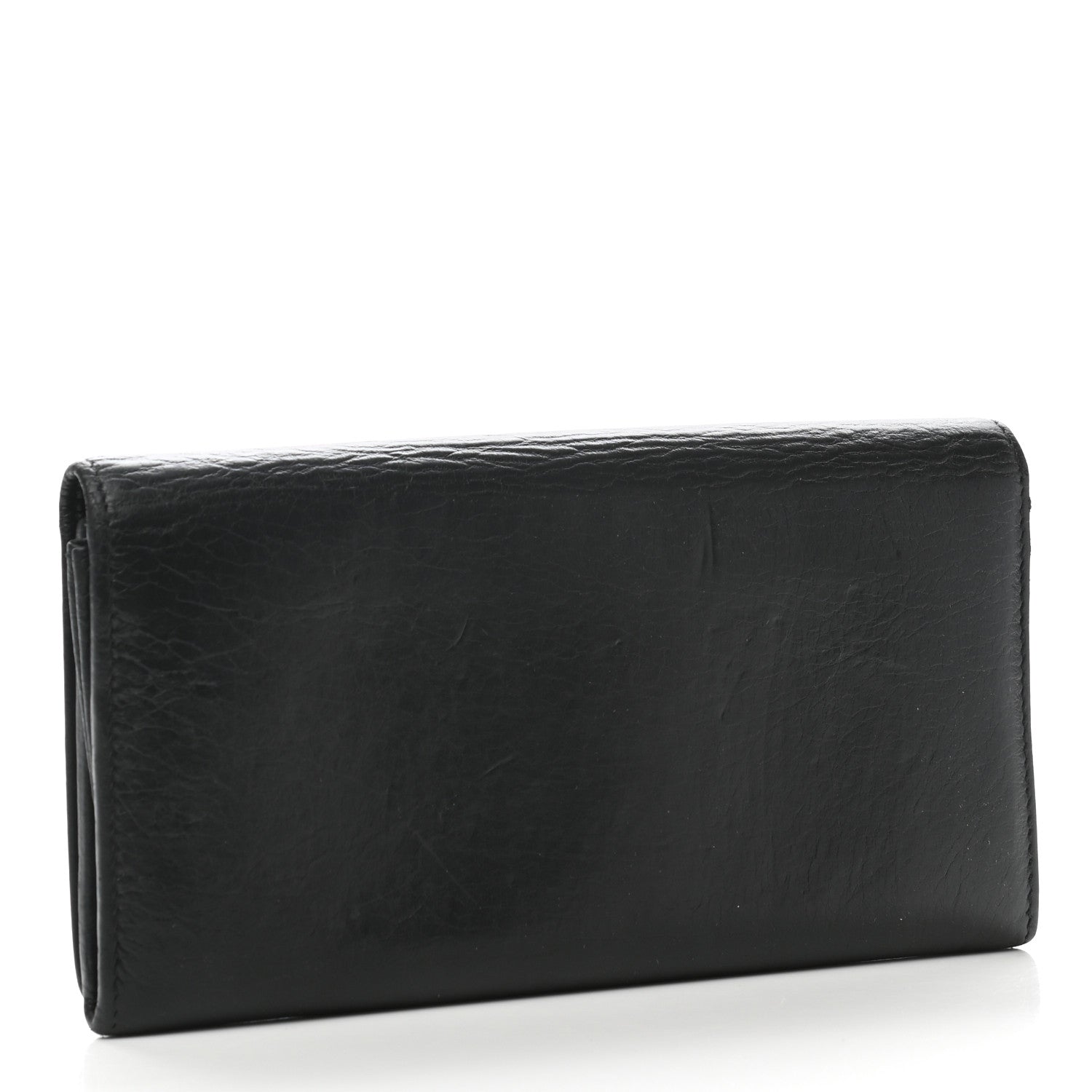 Balenciaga Agneau Giant 12 Silver Hardware Money Wallet Black 3 of 8