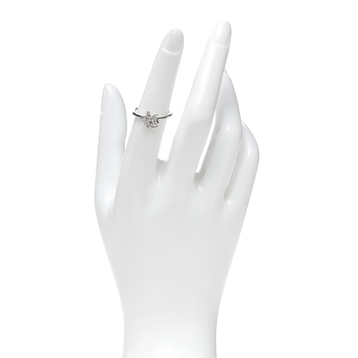 Cartier 18K White Gold Diamond Caresse D'Orchidees Par Cartier Ring 52 6 2 of 4
