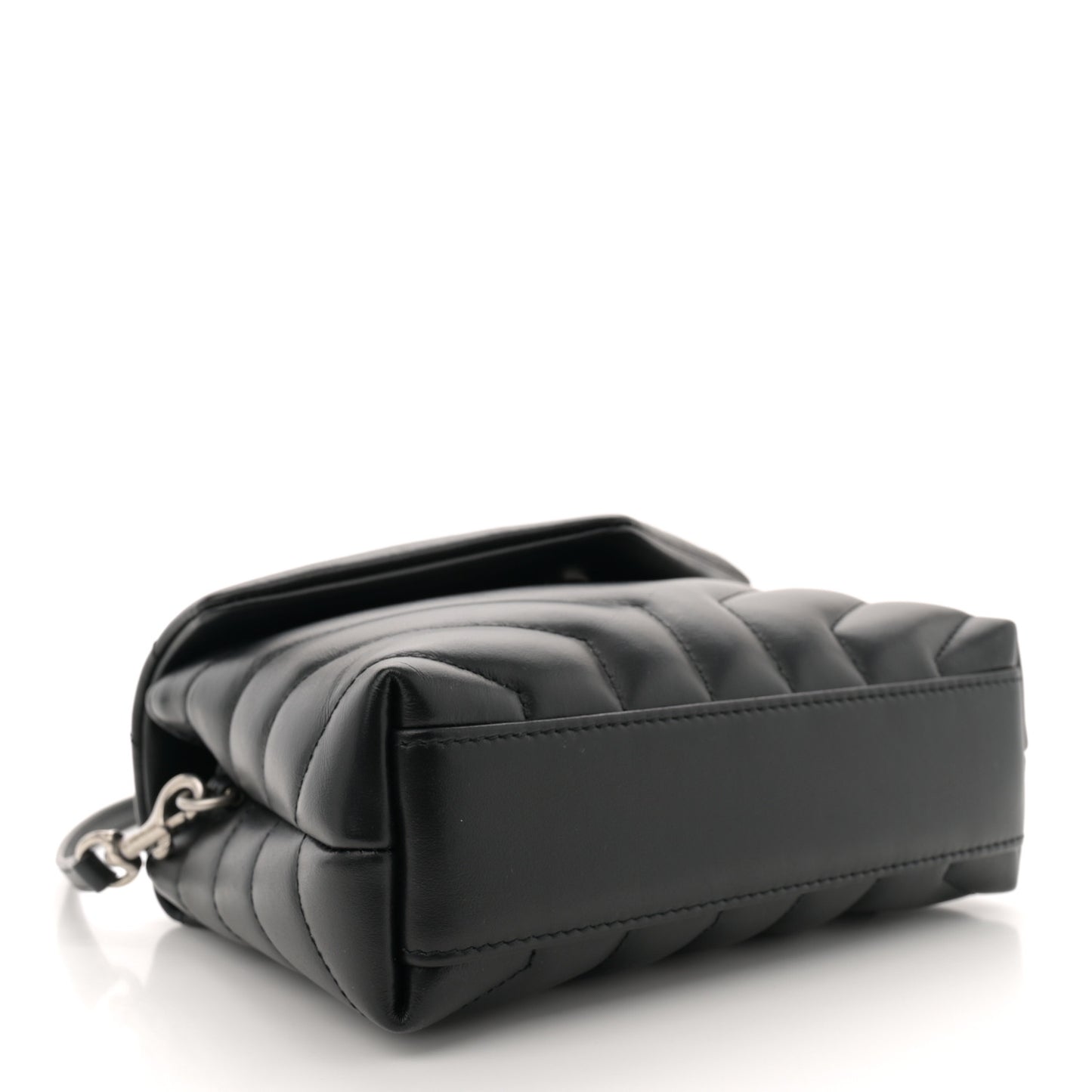 Calfskin Y Quilted Monogram Toy Loulou Crossbody Bag Black