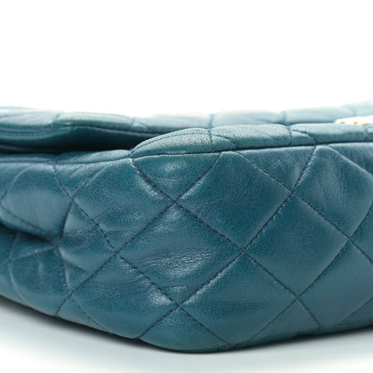 Chanel Lambskin Quilted Medium Double Flap Dark Green 8 of 15