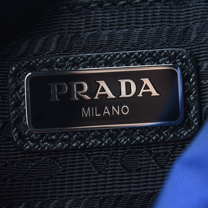 Prada Tessuto Nylon Palm Tree Print Bucket Bag Bluette 6 of 10