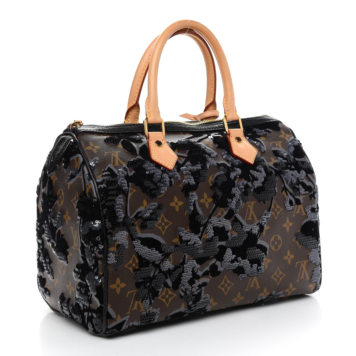 Louis Vuitton Monogram Fleur De Jais Sequins Speedy 30 3 of 9