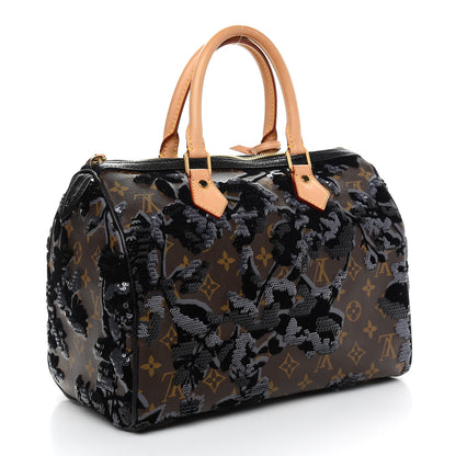 Louis Vuitton Monogram Fleur De Jais Sequins Speedy 30 3 of 9