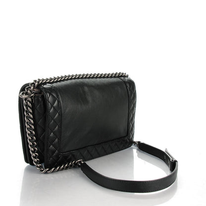 Chanel Calfskin New Medium Boy Reverso Flap Black 3 of 9