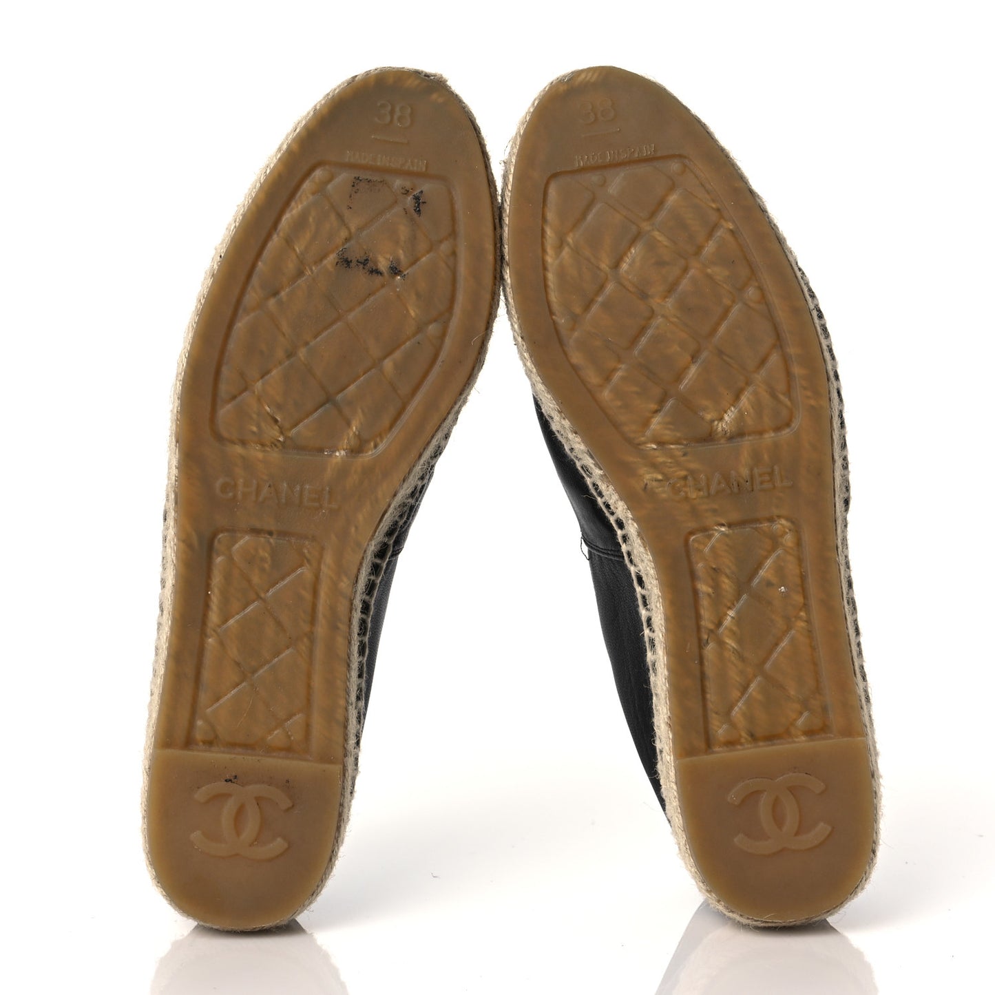 Lambskin CC Espadrilles 38 Black