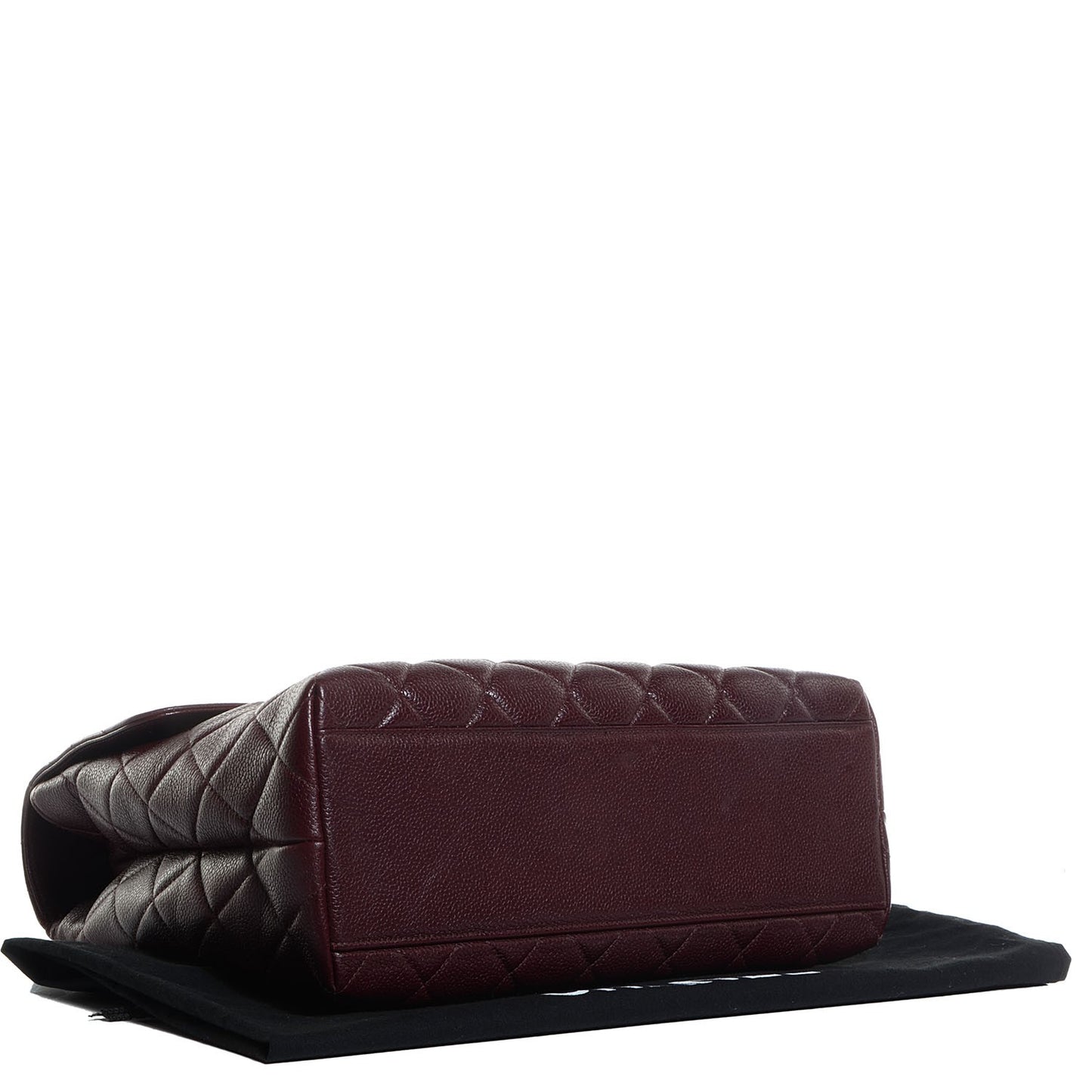 Caviar Quilted Jumbo Kelly Flap Burgundy