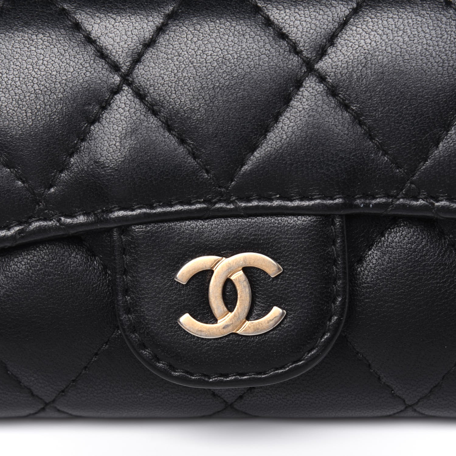 Chanel Lambskin Quilted 4 Key Holder Black 16 of 16