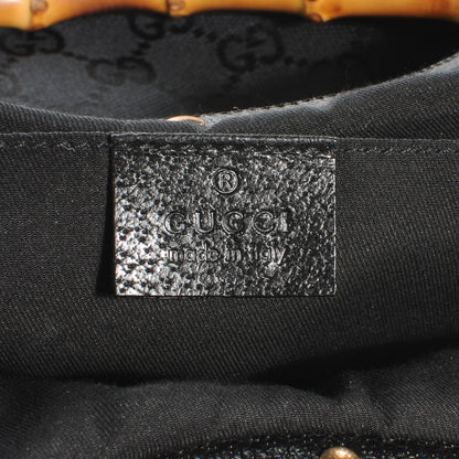 Gucci Monogram Bamboo Small Handbag Black 6 of 8