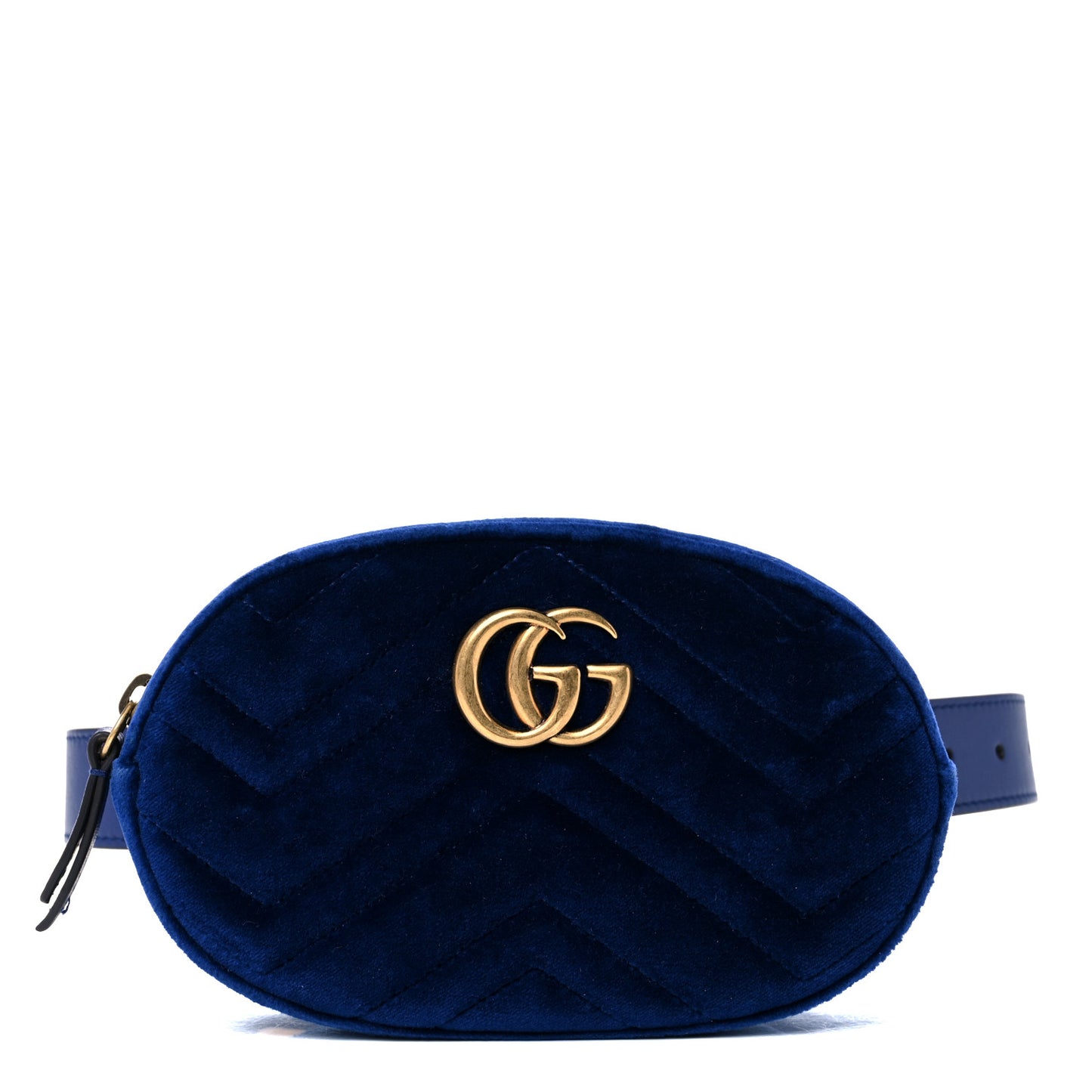 Velvet Matelasse GG Marmont Belt Bag 75 30 Cobalt Blue